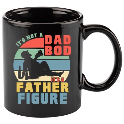 Funny Retro Vintage Its Not A Dad Bod Its A Father Figure Gift 11oz C Handle Ceramic Mug