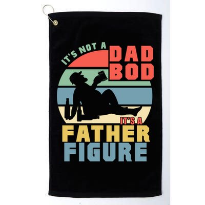 Funny Retro Vintage Its Not A Dad Bod Its A Father Figure Gift Golf Towel
