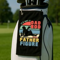 Funny Retro Vintage Its Not A Dad Bod Its A Father Figure Gift Golf Towel