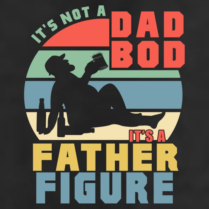 Funny Retro Vintage Its Not A Dad Bod Its A Father Figure Gift Golf Towel