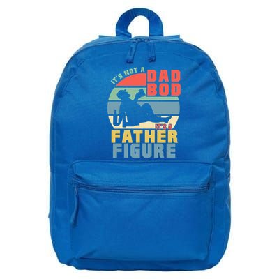Funny Retro Vintage Its Not A Dad Bod Its A Father Figure Gift 16 in Basic Backpack