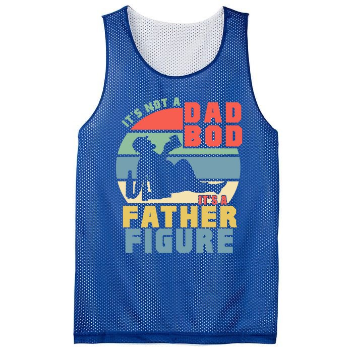 Funny Retro Vintage Its Not A Dad Bod Its A Father Figure Gift Mesh Reversible Basketball Jersey Tank