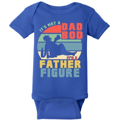 Funny Retro Vintage Its Not A Dad Bod Its A Father Figure Gift Baby Bodysuit