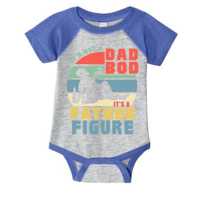 Funny Retro Vintage Its Not A Dad Bod Its A Father Figure Gift Infant Baby Jersey Bodysuit