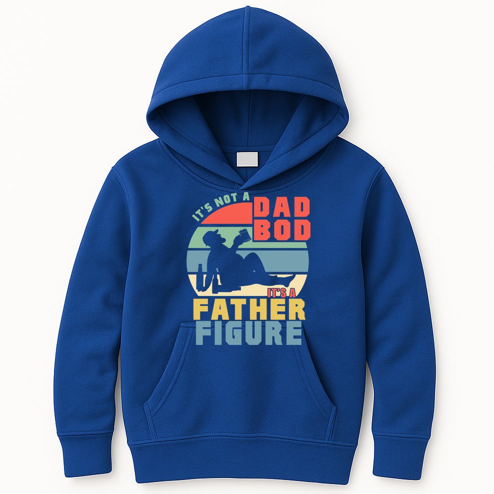 Funny Retro Vintage Its Not A Dad Bod Its A Father Figure Gift Kids Hoodie