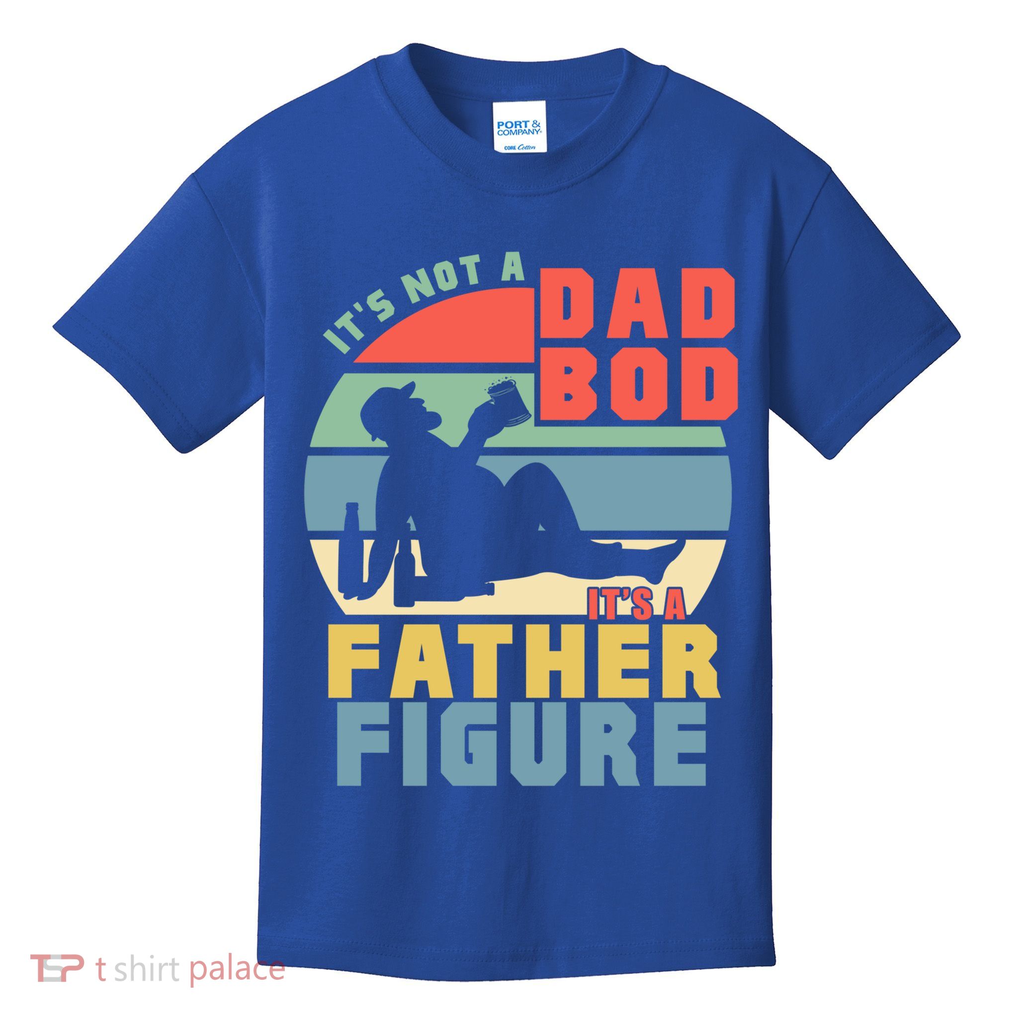 Funny Retro Vintage Its Not A Dad Bod Its A Father Figure Gift Kids T-Shirt