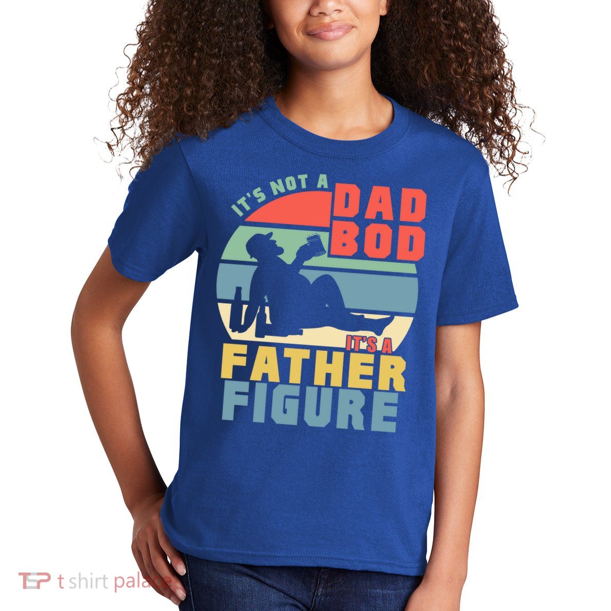 Funny Retro Vintage Its Not A Dad Bod Its A Father Figure Gift Kids T-Shirt