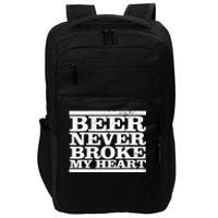 Funny Retro Vintage Beer Never Broke My Heart Beer Gifts Impact Tech Backpack