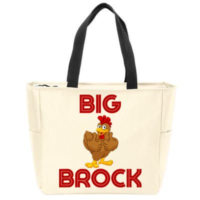 Funny Retro Vintage Big Cock Brock Humor Zip Tote Bag