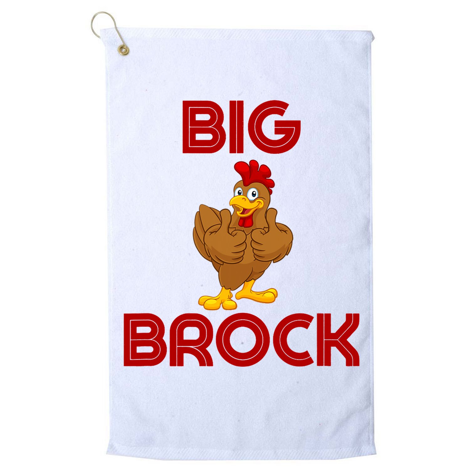 Funny Retro Vintage Big Cock Brock Humor Golf Towel
