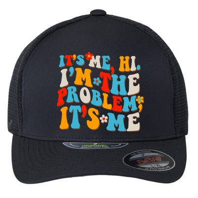 Funny Retro Vintage It's Me Hi I'm The Problem It's Me Flexfit Unipanel Trucker Cap