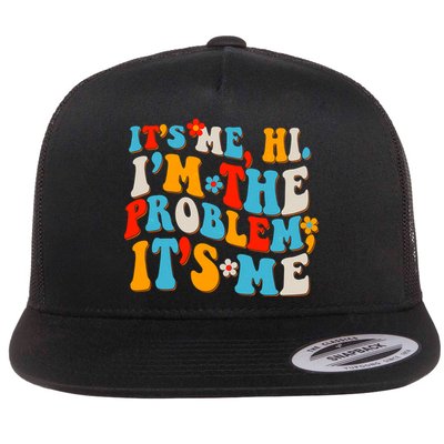 Funny Retro Vintage It's Me Hi I'm The Problem It's Me Flatbill Hat