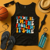 Funny Retro Vintage It's Me Hi I'm The Problem It's Me Tank Top