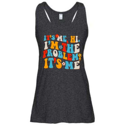 Funny Retro Vintage It's Me Hi I'm The Problem It's Me Ladies Essential Flowy Tank