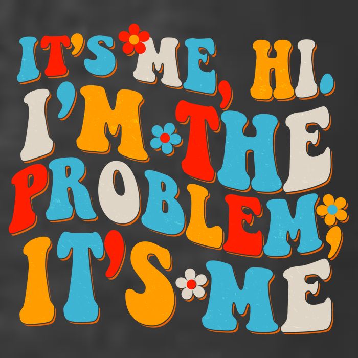 Funny Retro Vintage It's Me Hi I'm The Problem It's Me Women's Pullover Hoodie