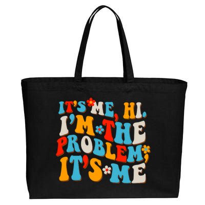 Funny Retro Vintage It's Me Hi I'm The Problem It's Me Cotton Canvas Jumbo Tote