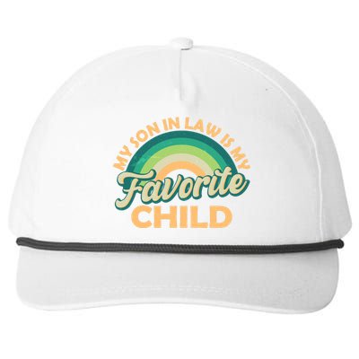 Funny Retro Vintage My Son In Law Is My Favorite Child Snapback Five-Panel Rope Hat