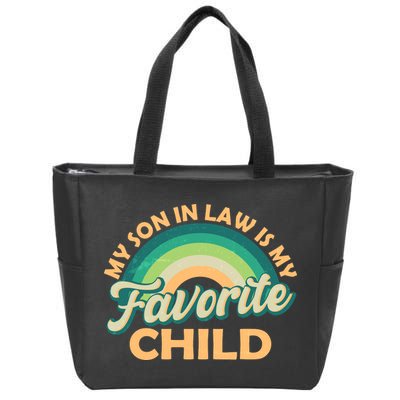 Funny Retro Vintage My Son In Law Is My Favorite Child Zip Tote Bag