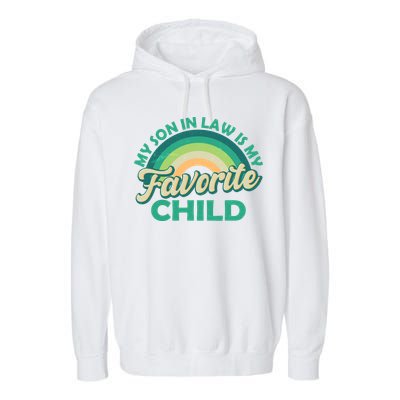 Funny Retro Vintage My Son In Law Is My Favorite Child Garment-Dyed Fleece Hoodie