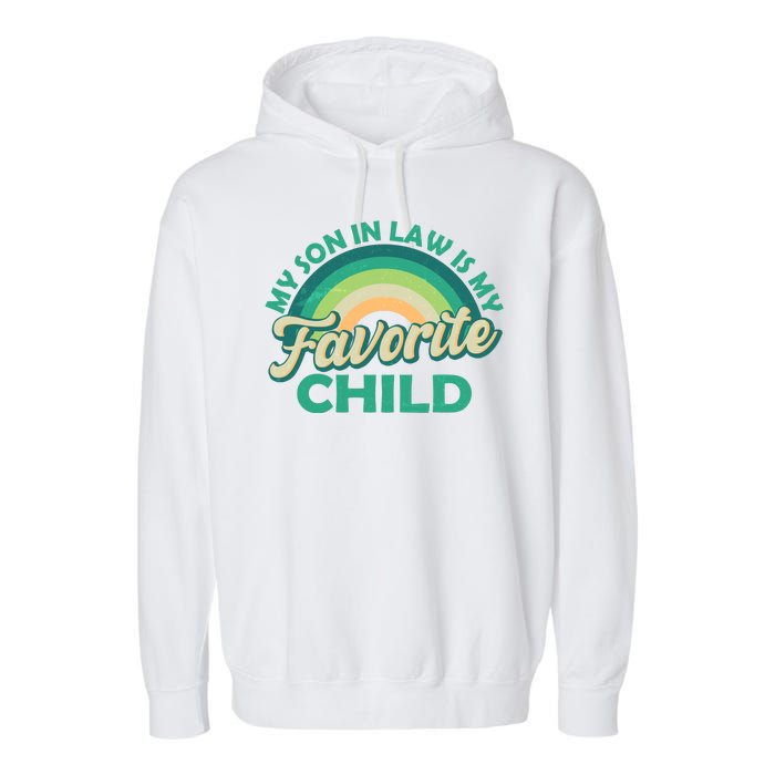 Funny Retro Vintage My Son In Law Is My Favorite Child Garment-Dyed Fleece Hoodie