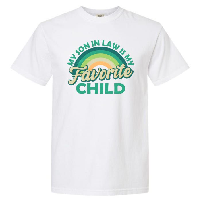 Funny Retro Vintage My Son In Law Is My Favorite Child Garment-Dyed Heavyweight T-Shirt