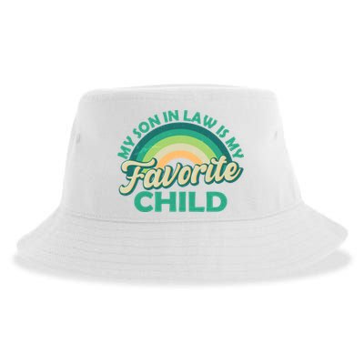 Funny Retro Vintage My Son In Law Is My Favorite Child Sustainable Bucket Hat