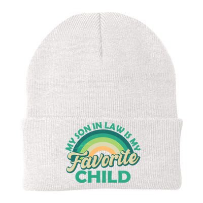 Funny Retro Vintage My Son In Law Is My Favorite Child Knit Cap Winter Beanie