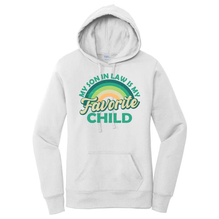 Funny Retro Vintage My Son In Law Is My Favorite Child Women's Pullover Hoodie