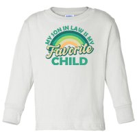 Funny Retro Vintage My Son In Law Is My Favorite Child Toddler Long Sleeve Shirt