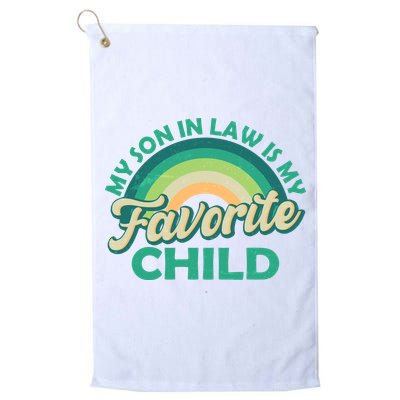 Funny Retro Vintage My Son In Law Is My Favorite Child Golf Towel