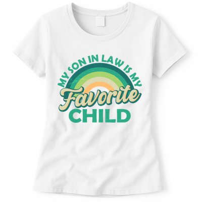 Funny Retro Vintage My Son In Law Is My Favorite Child Womens T-Shirt