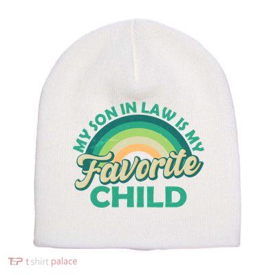 Funny Retro Vintage My Son In Law Is My Favorite Child Short Acrylic Beanie