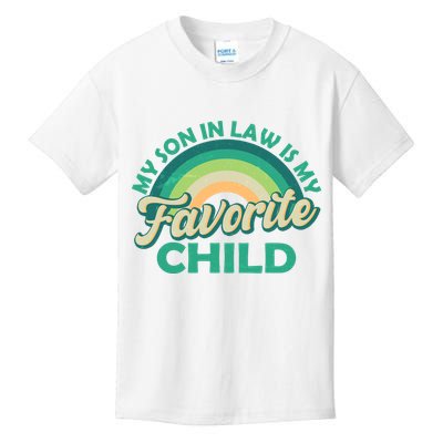 Funny Retro Vintage My Son In Law Is My Favorite Child Kids T-Shirt