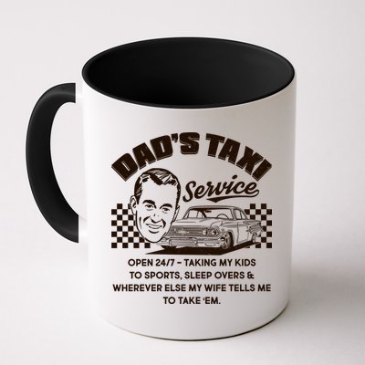 Funny Retro Vintage Dad's Taxi Service Mug
