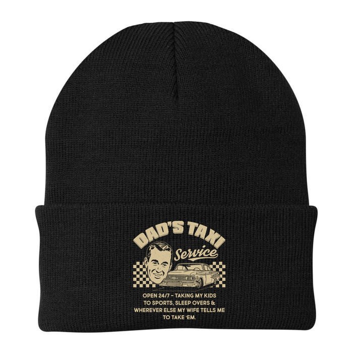 Funny Retro Vintage Dad's Taxi Service Beanie