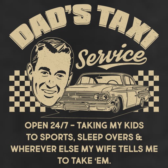 Funny Retro Vintage Dad's Taxi Service Beanie