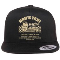 Funny Retro Vintage Dad's Taxi Service Flatbill Hat