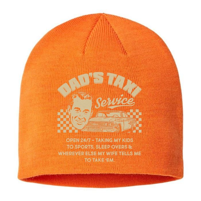 Funny Retro Vintage Dad's Taxi Service Sustainable Beanie