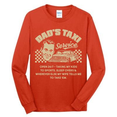 Funny Retro Vintage Dad's Taxi Service Tall Long Sleeve T-Shirt
