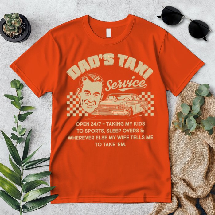 Funny Retro Vintage Dad's Taxi Service Premium T-Shirt