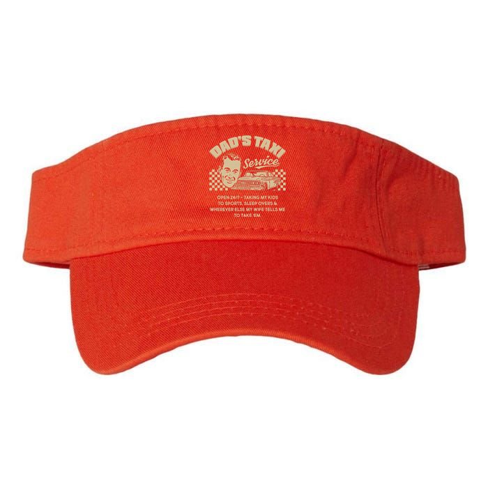 Funny Retro Vintage Dad's Taxi Service Valucap Bio-Washed Visor