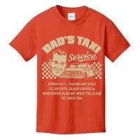 Funny Retro Vintage Dad's Taxi Service Kids T-Shirt