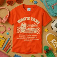 Funny Retro Vintage Dad's Taxi Service Kids T-Shirt