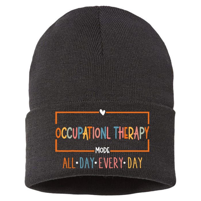 Funny Retro Vintage Occupational Therapys Womenss Sustainable Knit Beanie