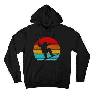 Funny Retro Vintage Snowboarding Hoodie