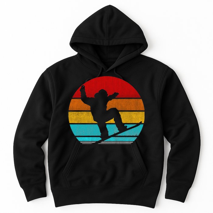 Funny Retro Vintage Snowboarding Hoodie