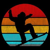 Funny Retro Vintage Snowboarding Apron