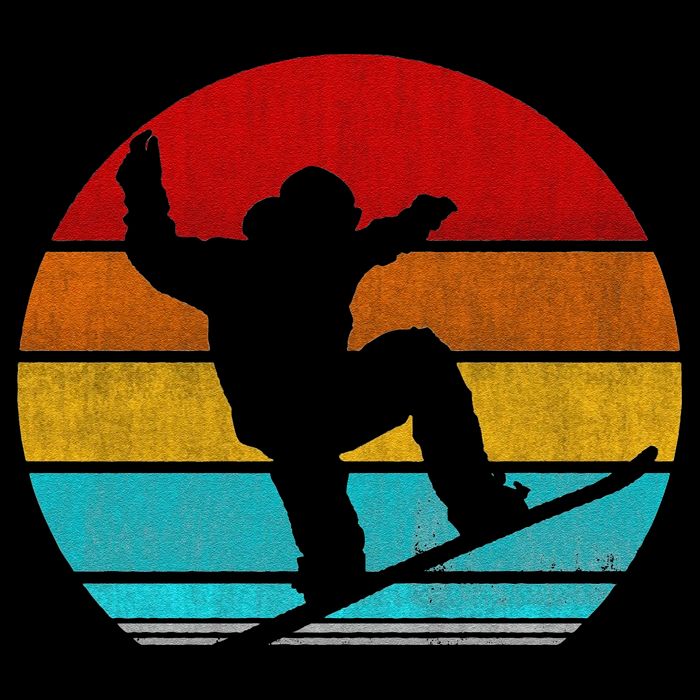 Funny Retro Vintage Snowboarding Apron