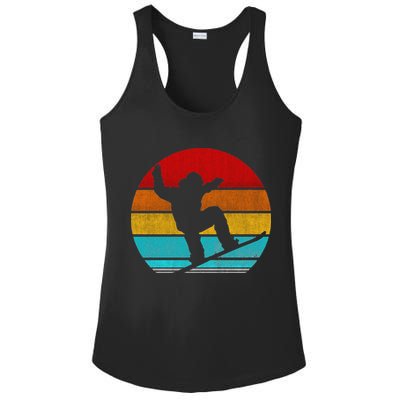 Funny Retro Vintage Snowboarding Ladies PosiCharge Competitor Racerback Tank