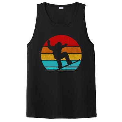 Funny Retro Vintage Snowboarding PosiCharge Competitor Tank